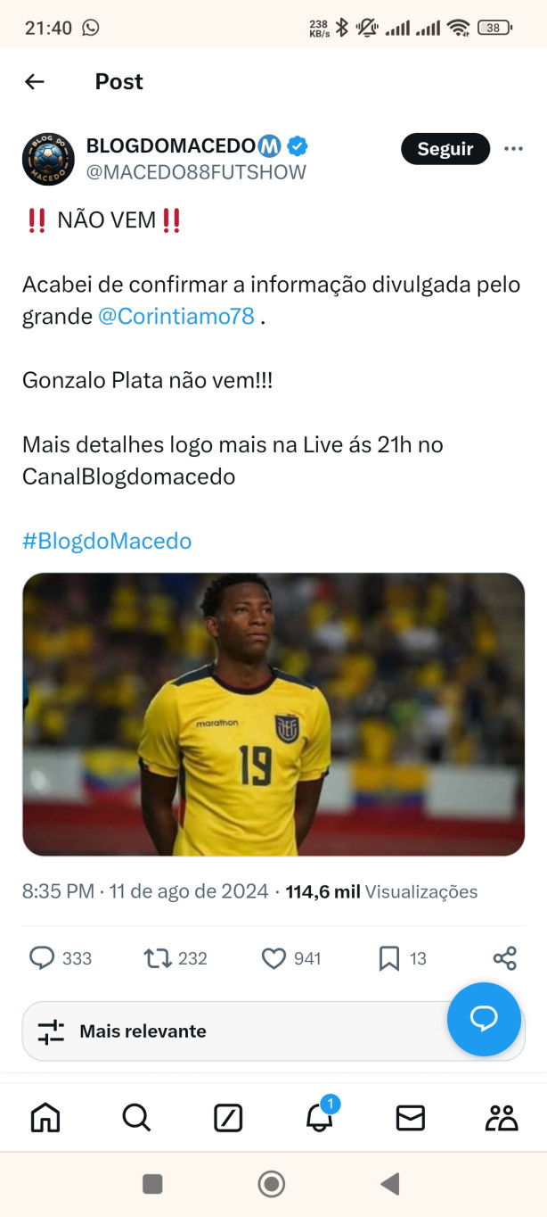 Plata n�o vem, e agora?