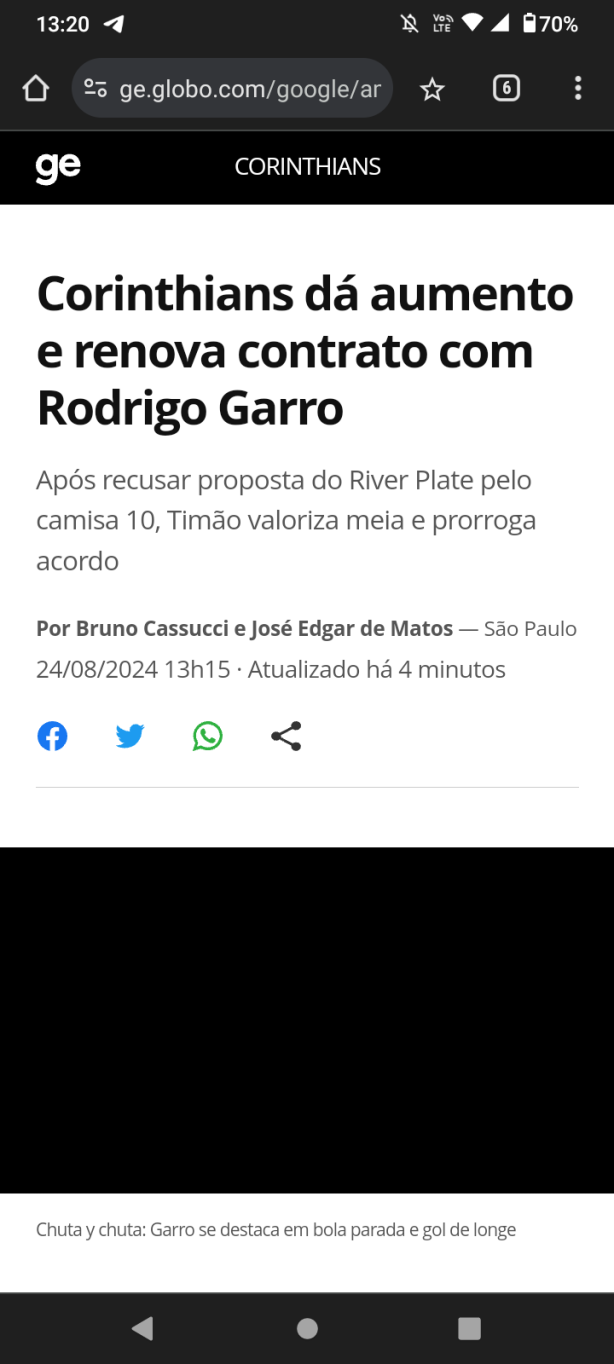 Garro renovou o contrato