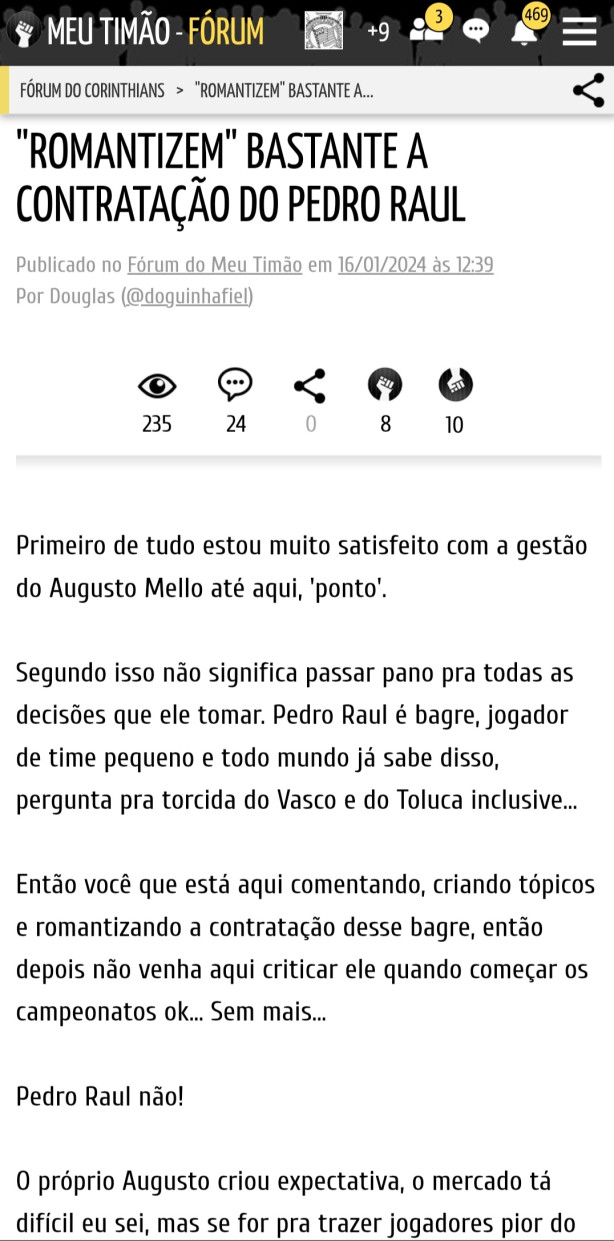 Pedro Raul, essa culpa eu n�o carrego...