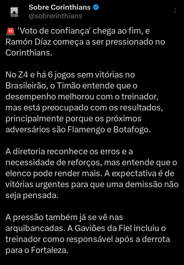 o problema n�o � mais o t�cnico, acordem