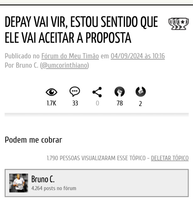 Acertei e muita gente n�o acreditou