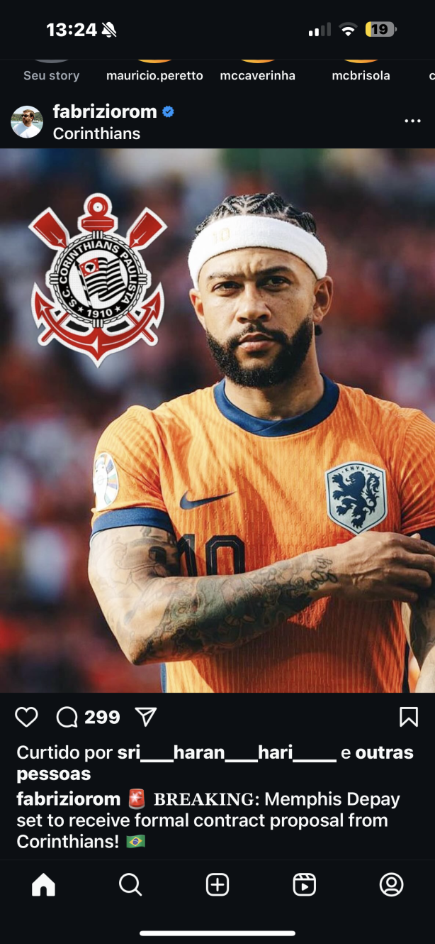 Fabrizio Romano Postou, pode vim Depay!