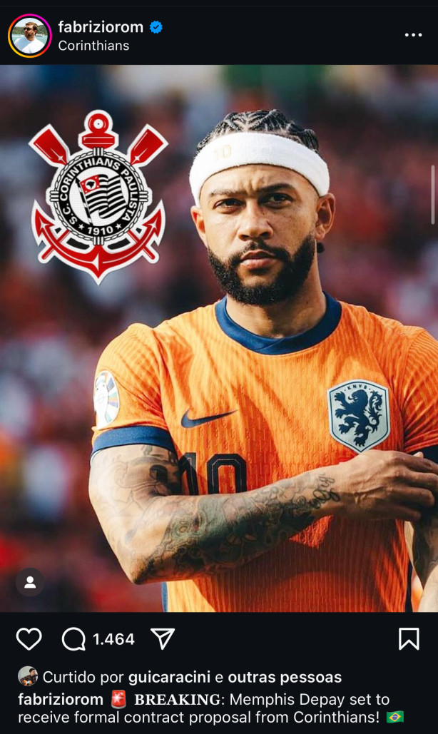 Fabrizio Romano postou sobre Memphis