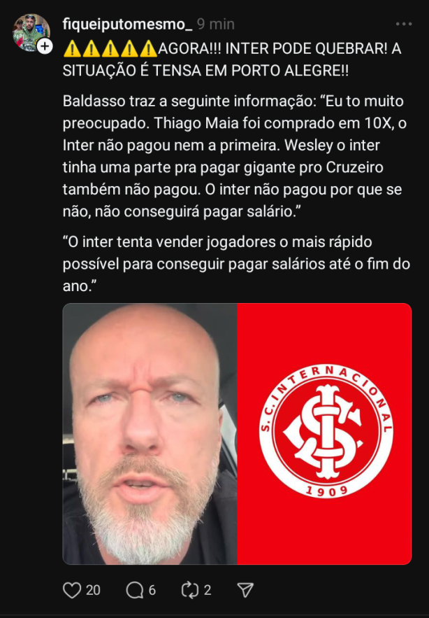 pintou o primeiro rebaixado?