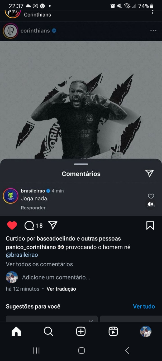 Coment�rio da p�gina do Brasileir�o