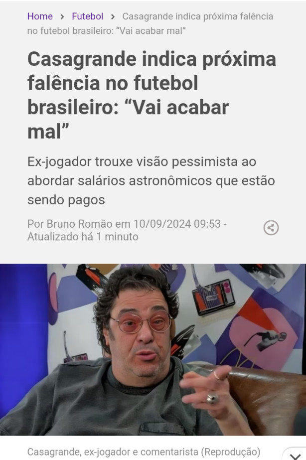 Agora ele virou o "Michel Casagrande de Nostradamus"!