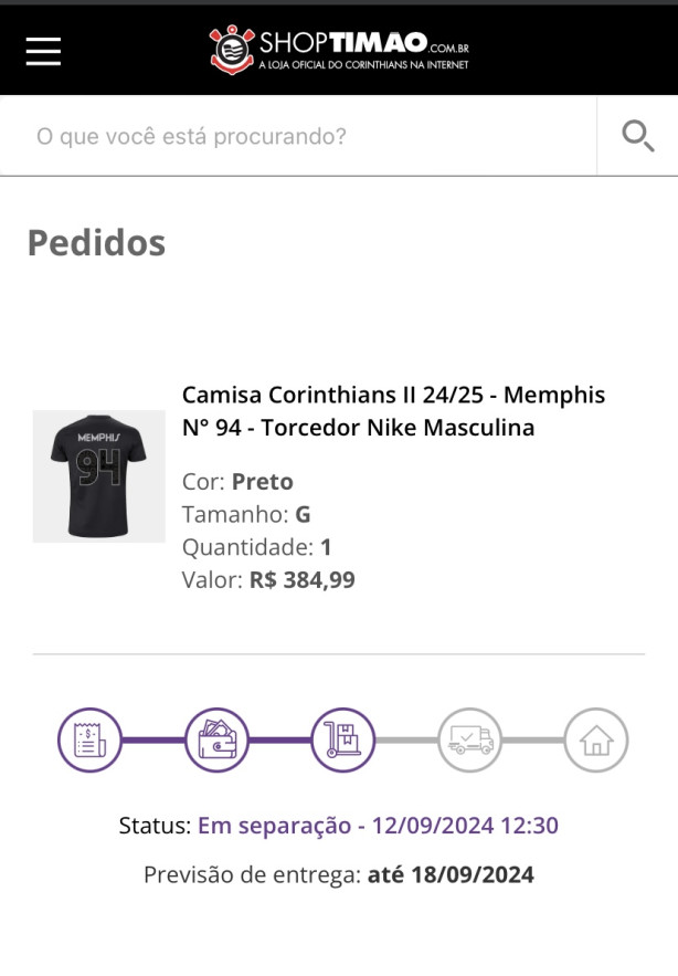 Camisa do Memphis comprada com sucesso