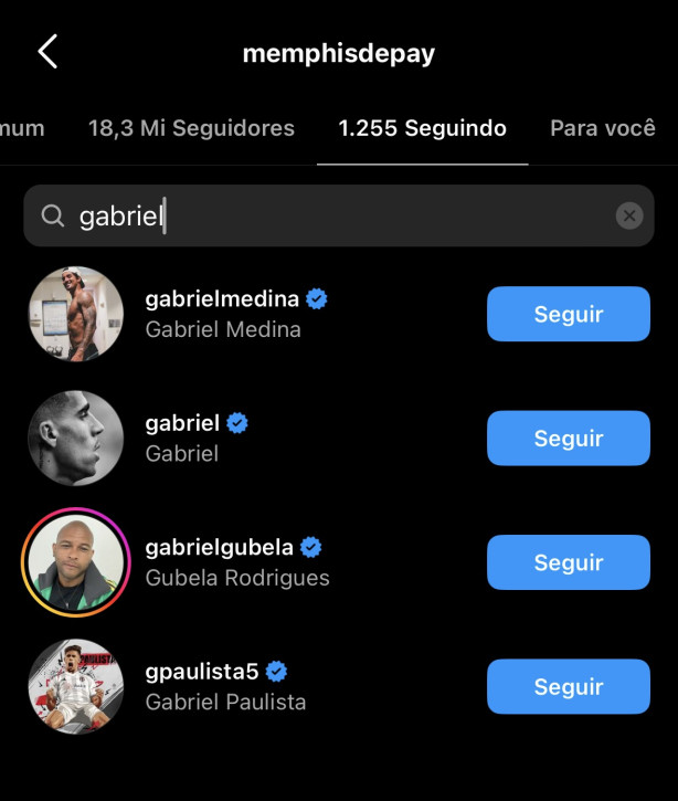 Memphis foi perguntar do Corinthians logo para o Gabriel...