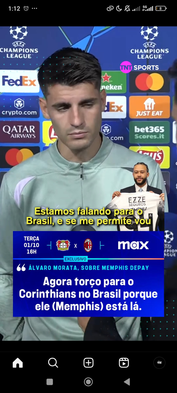 Morata diz que � Corinthians