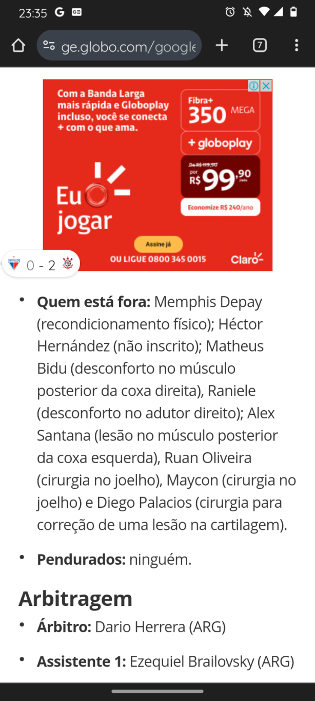 Pelo GE ningu�m pendurado