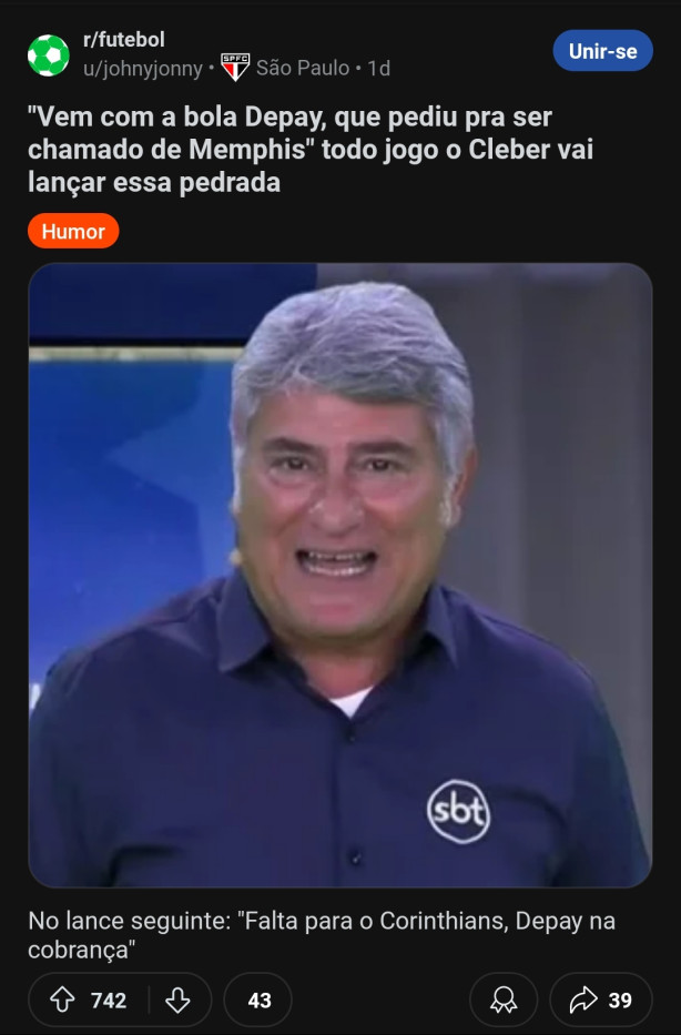 Cleber Machado soltando essa pedrada quando se referir ao Memphis