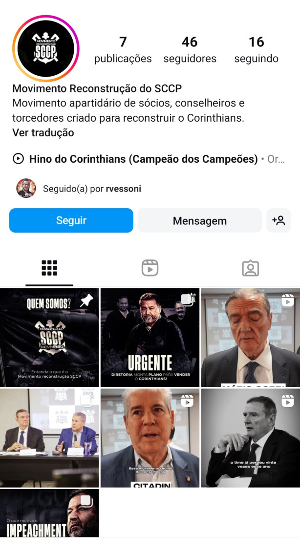 Movimento reconstru��o do SCCP kkkkk