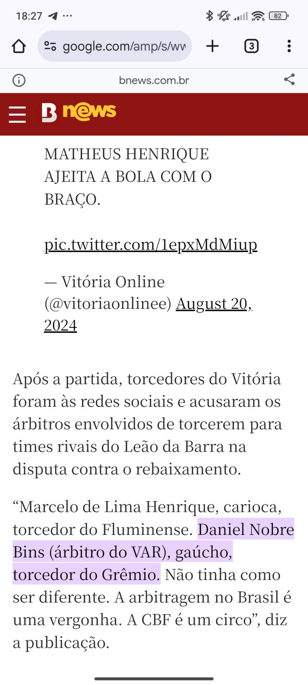 Daniel Bins, arbitro do Var