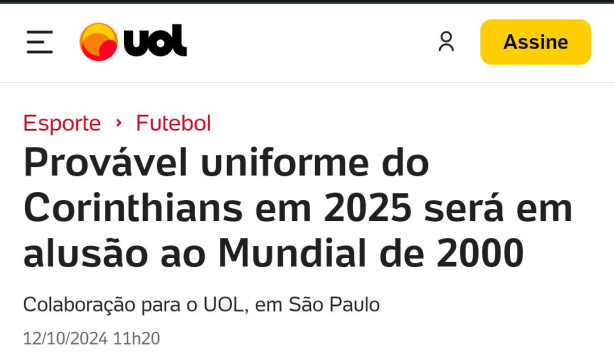 Sou contra o pr�ximo uniforme