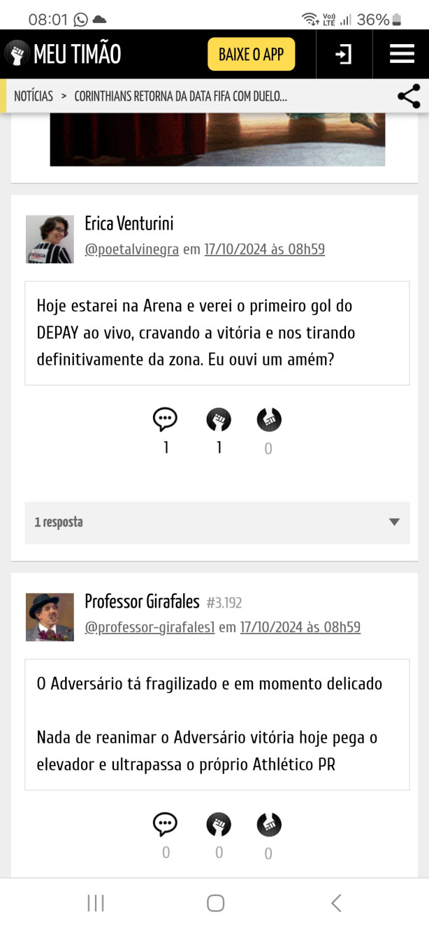 Eu vi ao vivo!