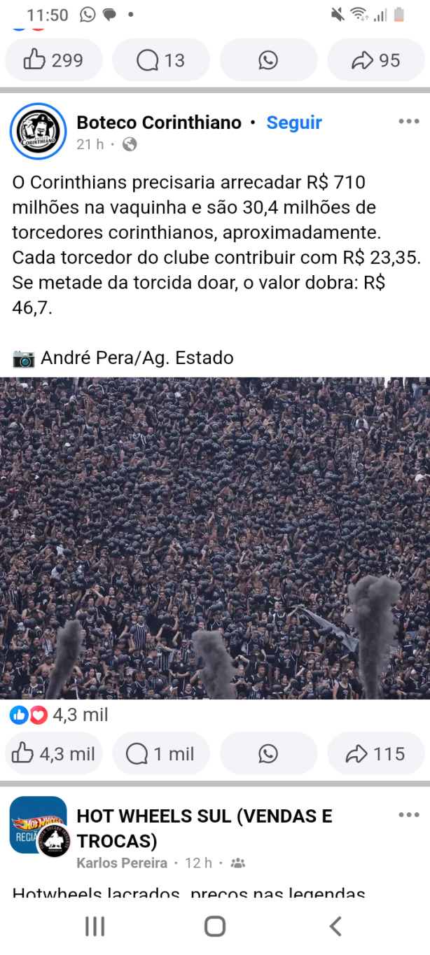 A vaquinha para pagar est�dio