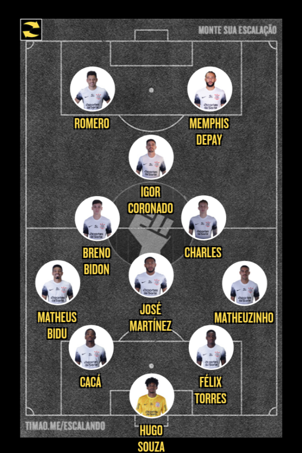 Time pra jogar contra o Racing