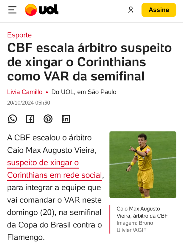 A� t� ficando feio n� CBF
