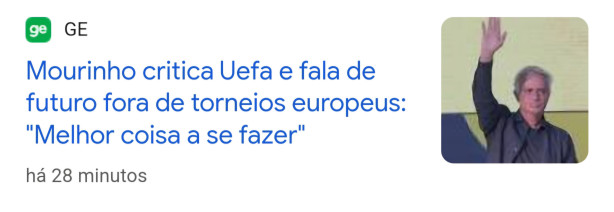 Declara��o do Mourinho