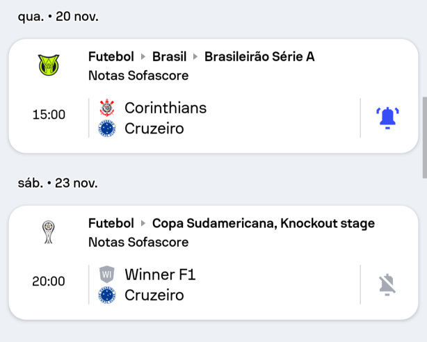 Classifica��o do Cruzeiro � boa not�cia