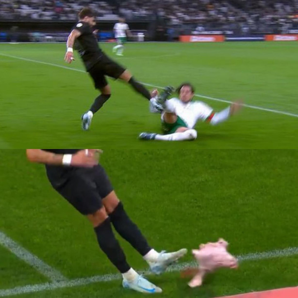 Yuri Alberto chutando porco