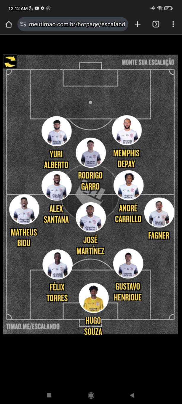 Aqui a escala��o certa, Desculpe?