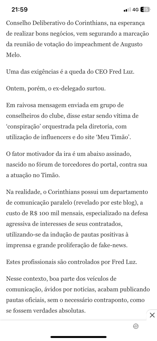 O abaixo assinado chegou no Tuma