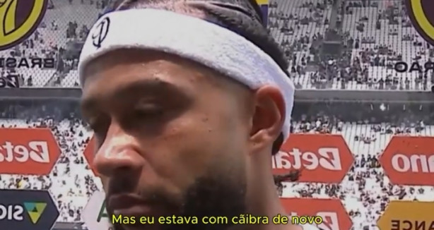 "mais eu estava com caibra"