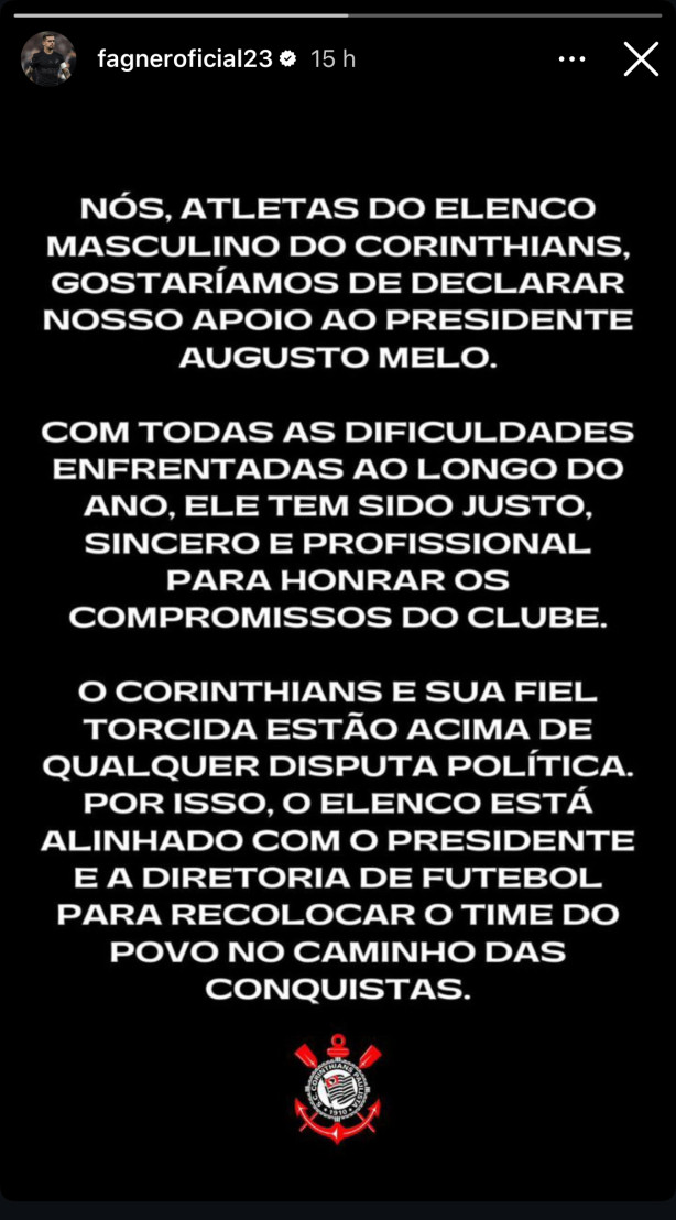 Agora o Fagner me surpreendeu�