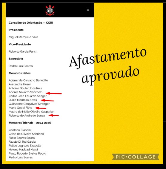 Parece que vai ser o fim do Corinthians