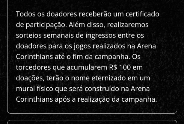 Seu nome eternizado na Arena!