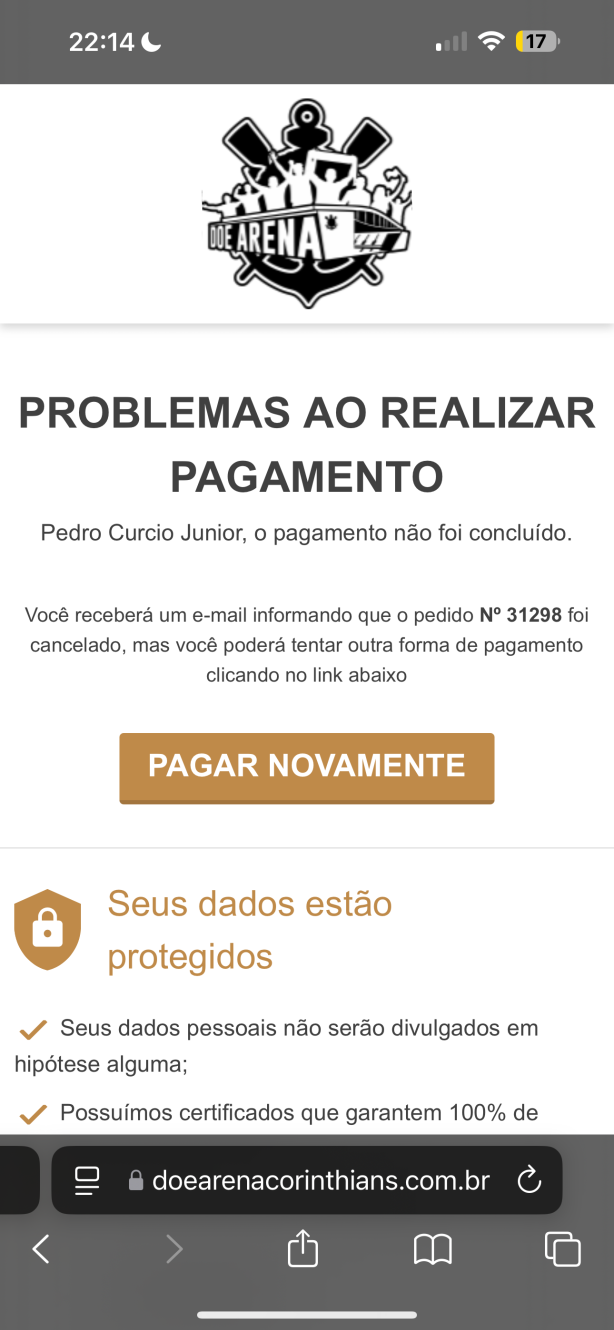 Site a milh�o, parab�ns fiel!