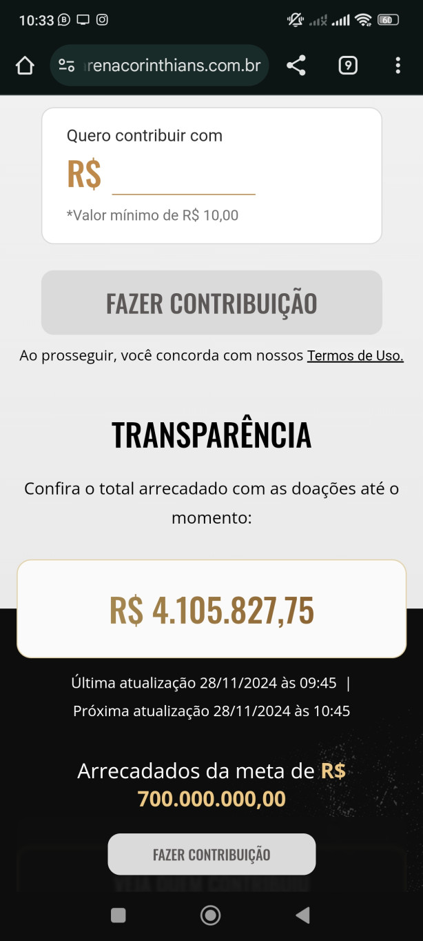 Atualiza��o vaquinha.