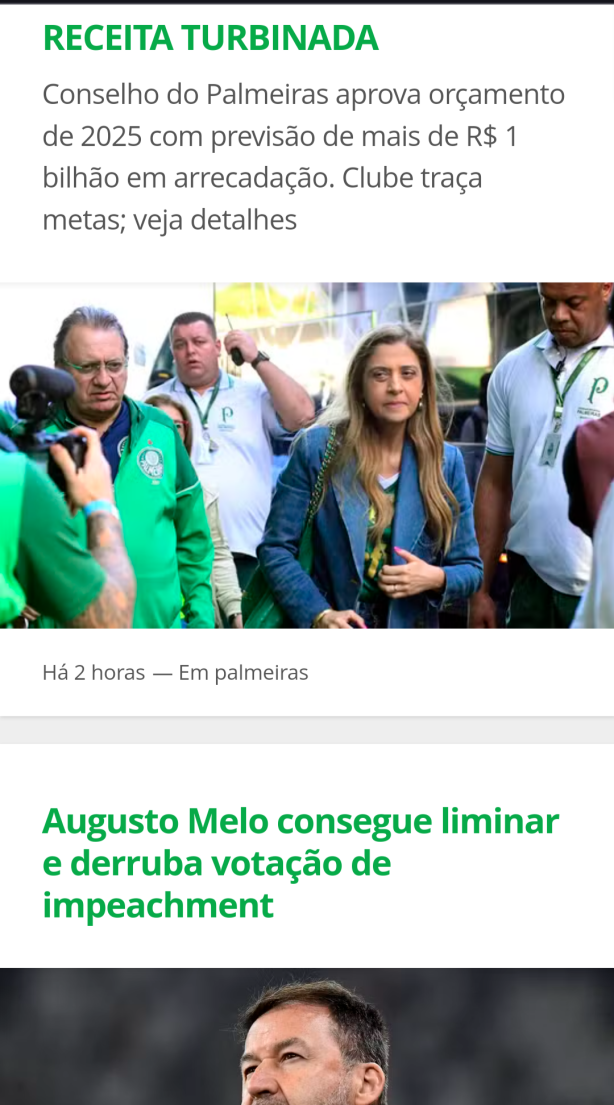 Mais do que na cara...