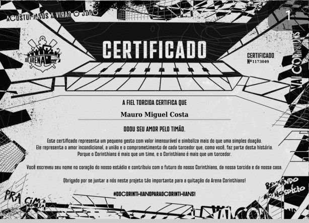 Segunda Doa��o Arena