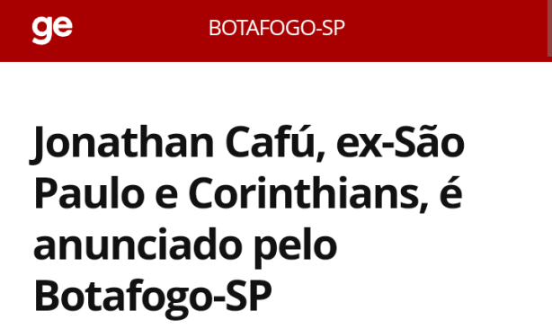 Botafogo anuncia Jonathan cafu