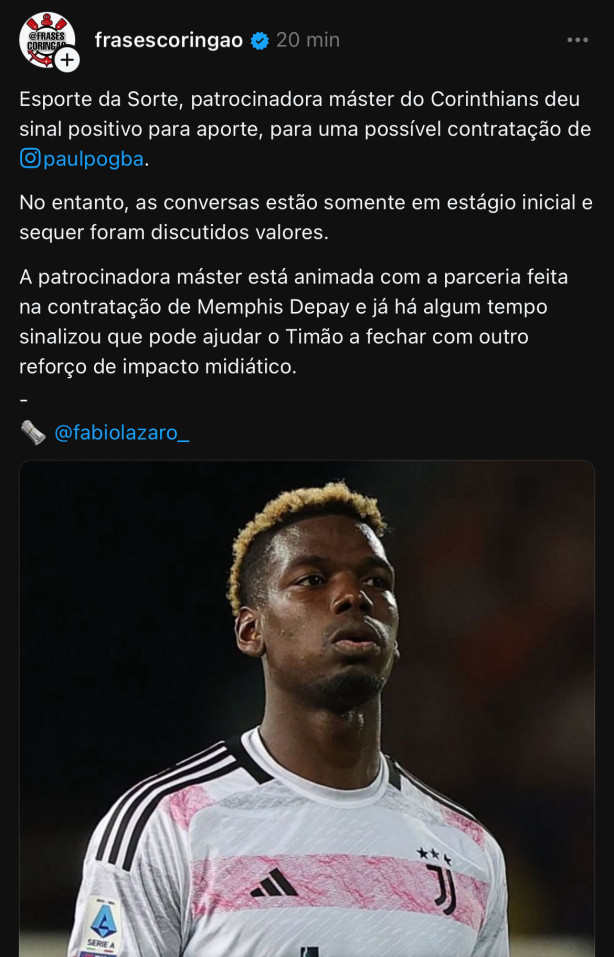 Atualiza��o sobre pogba