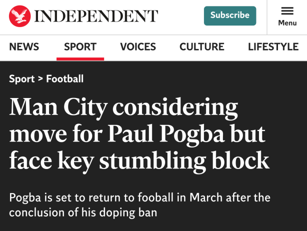 Not�cia �tima e ruim sobre Pogba
