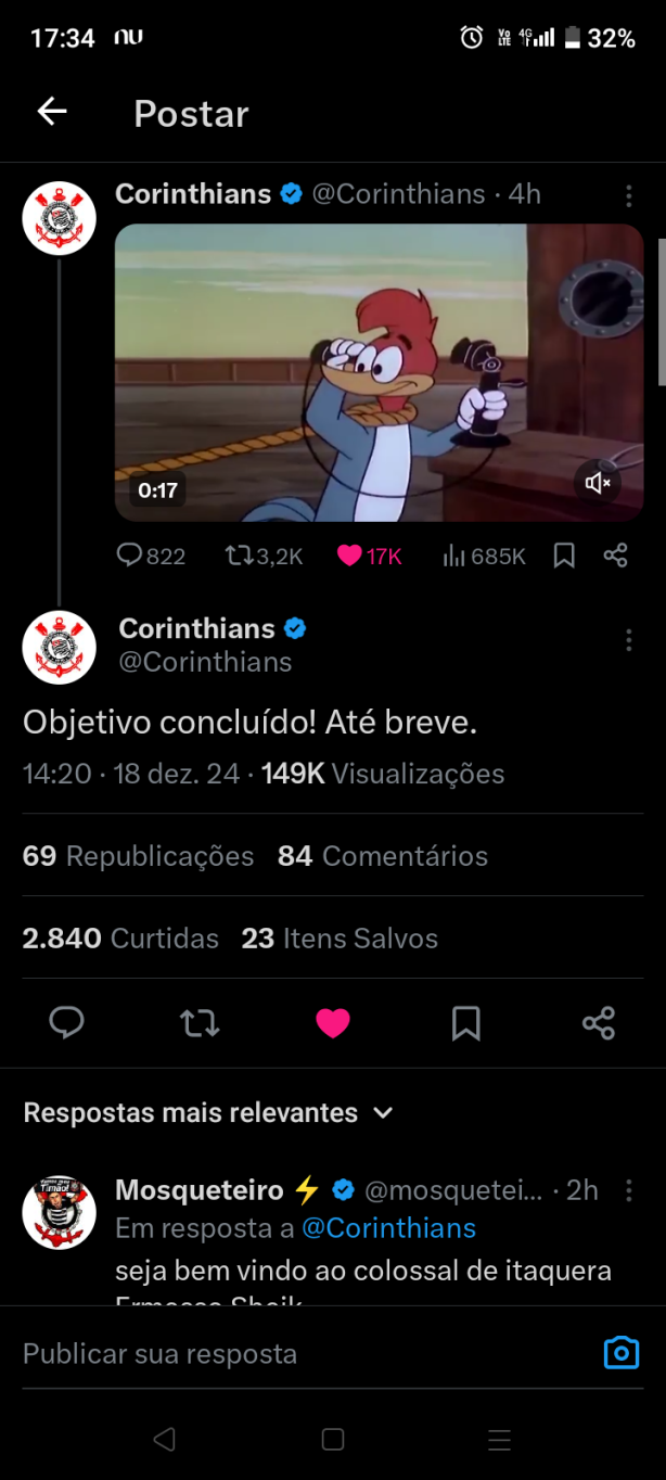Objetivo conclu�do! At� breve. **Refor�o**