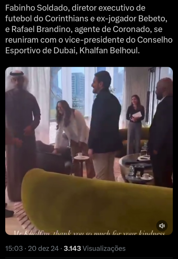 Patroc�nio �rabe chegando?