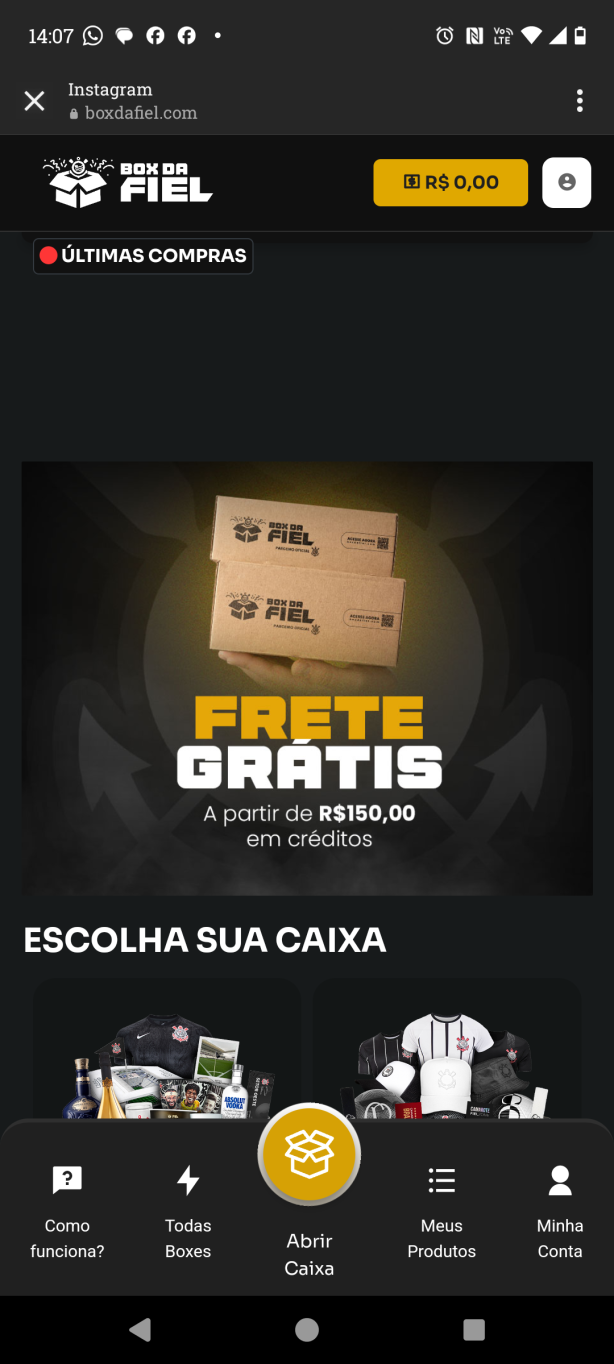 Sobre o Box da fiel