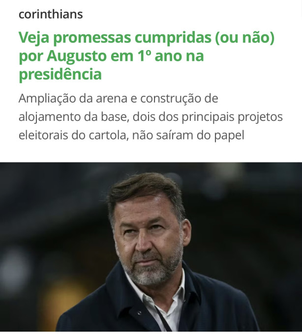 No to fazendo nada vou ali falar mau do Corinthians