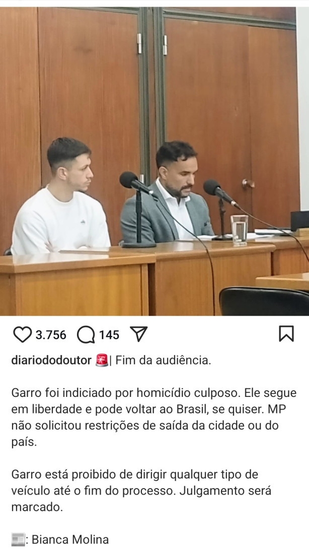 Fim da audi�ncia GARRO