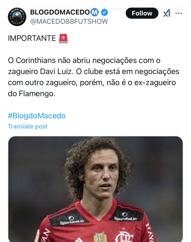 Info: Corinthians negocia com um Zagueiro