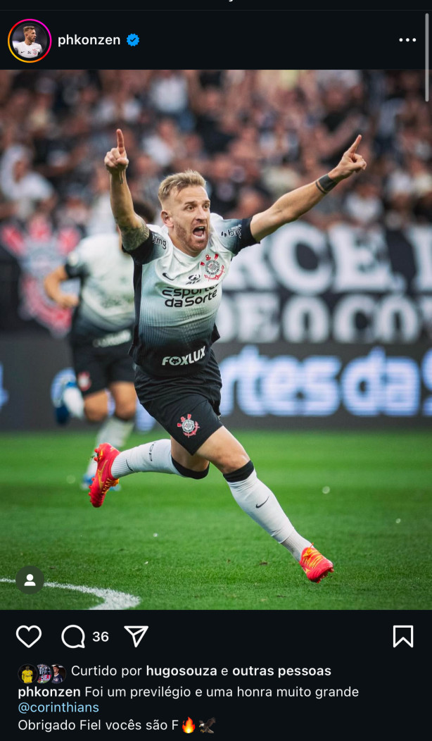 Pedro Henrique se despediu