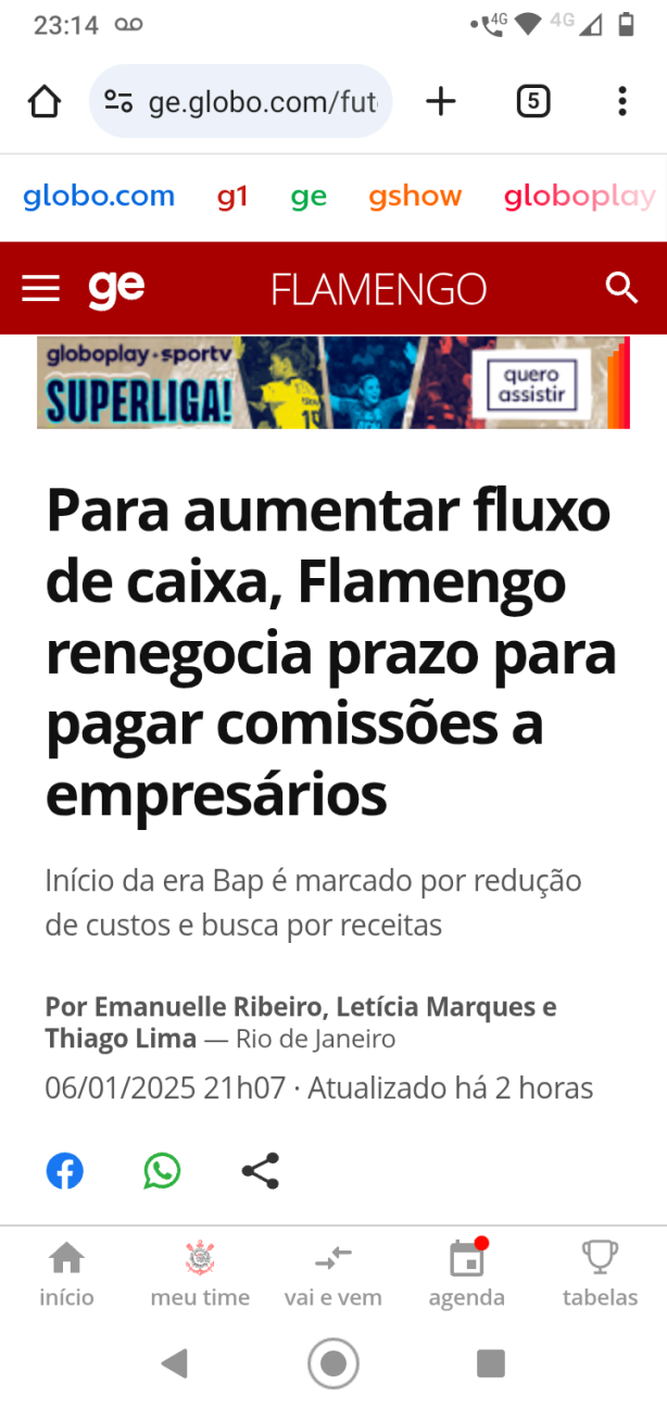 Flamengo e globo