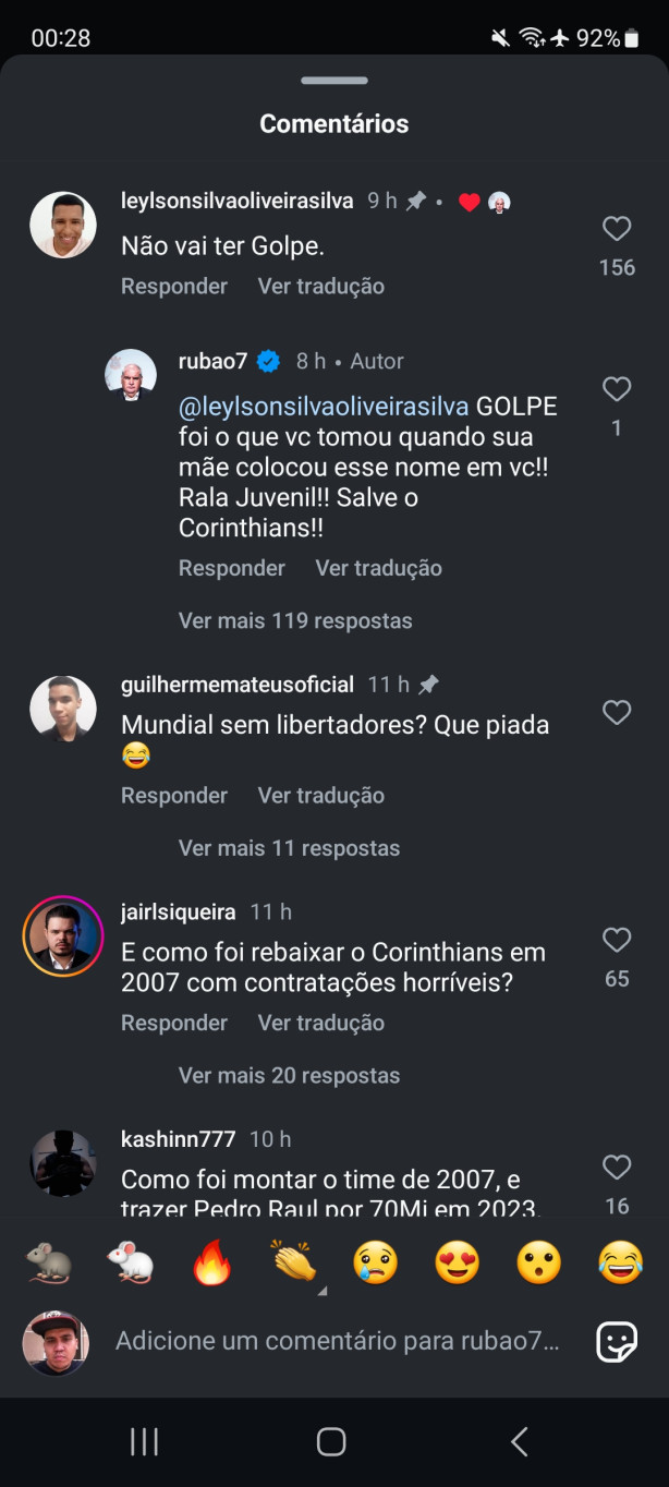 Olha o coment�rio que o rubao fixou...