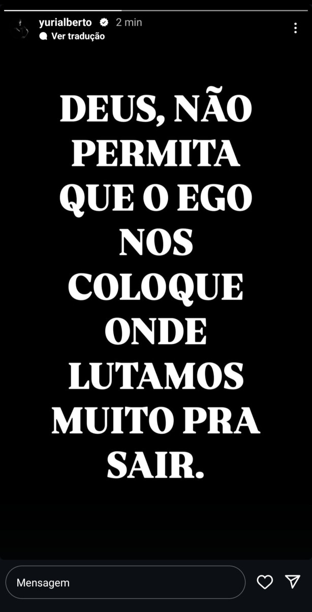 Postagem do Yuri Alberto
