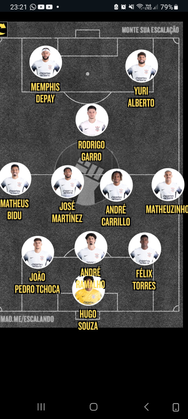 Escala��o ideal contra o Santos