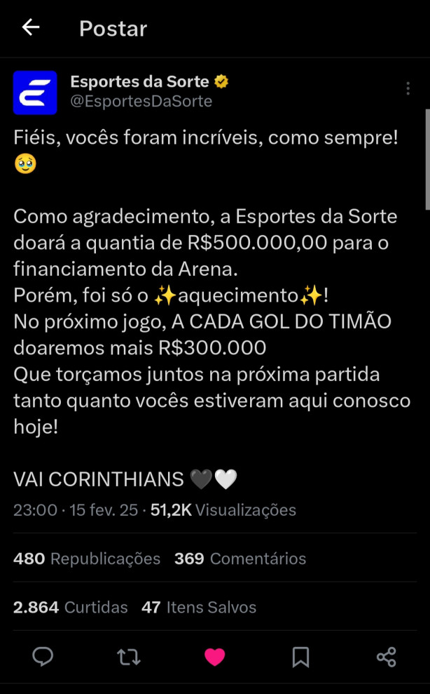 Olha essa Esportes da Sorte Mano, Incrvel